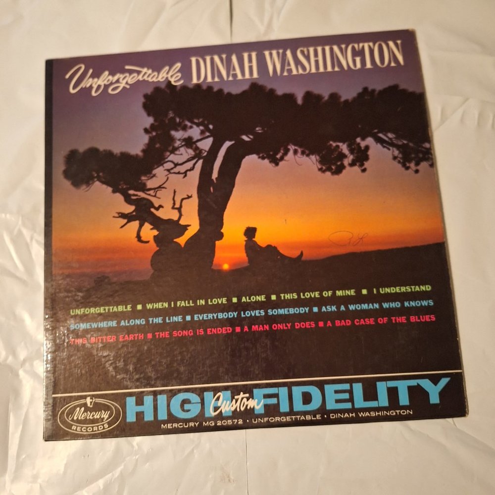 dinah washington unforgetable lp record